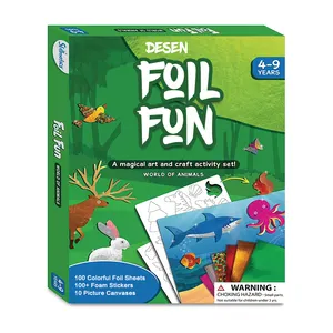 DESEN Roll over image to zoom in Art & Craft Activity Toys Kit, Foil Fun Animals Crafts, DIY Creative Toty Toy, No Mess A