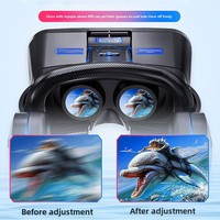 Headset VR Denim Kelas Ekspor Terbaru Virtual Reality 3D Box All-In-One Headphone Terintegrasi Film 3D Gaming Model Unisex