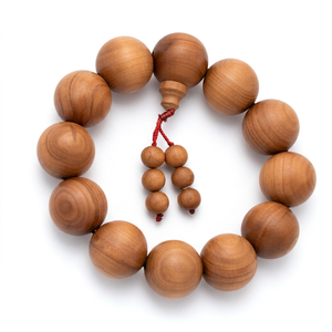 Perles de bois de santal pur Riddhi Siddhi, bois aromatique naturel, bijoux faits à la main, bracelets de guérison, accessoires de yoga, Rajasthan - Product Image 1