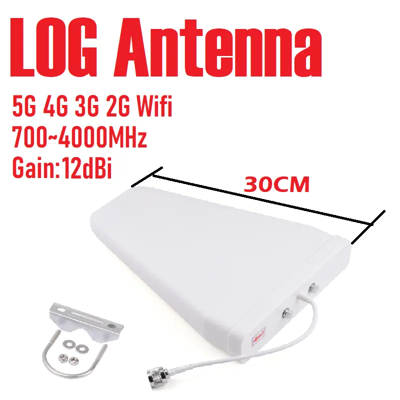 LOG LDPA antena externa direccional para exteriores para GSM 2G 3G 4G 5G amplificador celular módem enrutador repetidor Booster 10 20M cable