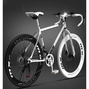 Vélo de route avec guidon basculant et levier de vitesses, pneus pleins, <span class=keywords><strong>fixie</strong></span> léger pour hommes, femmes et étudiants - Product Image 2