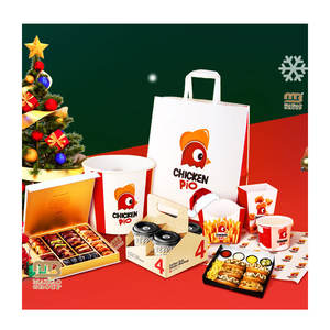 Caja de Embalaje de <span class=keywords><strong>Pasta</strong></span> Personalizada Contenedores Caja de Nuggets de Pollo, Papas Fritas Artesanales Caja de Hamburguesa Embalaje Impresión Personalizada - Product Image 2