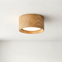 Plafonnier moderne en bois massif, rond, encastré, lampe de plafond en bois pour chambre à coucher, salon, hôtel, éclairage intérieur