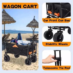 Chariot de Camping pliable à poignée Durable, chariot utilitaire d'extérieur robuste et pliable avec Table - Product Image 6