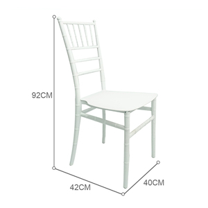 Silla de Lujo de Bambú en Blanco y Dorado, Silla Duradera para Eventos de Plástico PP para Uso en Hoteles, Comedores, Exteriores y Bodas - Product Image 6