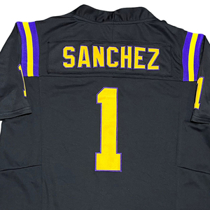 Camiseta de Fútbol Americano Bordada Personalizable de Alta Calidad, Cuello en V, Manga Corta, Unisex, Secado Rápido, para Entrenamiento Universitario - Product Image 3