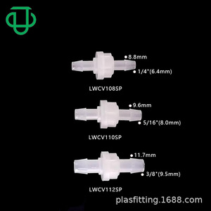 Válvula de Retención Sin Resorte de Plástico PP, Cierre Rápido a Presión Cero, Estructura de Doble Lóbulo para Agua y Aire - Product Image 4