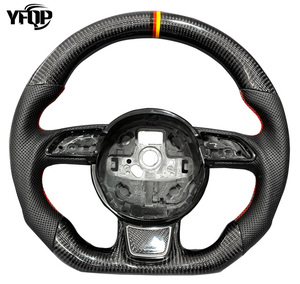 Cho Audi tùy chỉnh sợi carbon da giả mạo đen chỉ đạo Wheel <span class=keywords><strong>LED</strong></span> Old B8 mô hình A1 A3 A4 A5 A6 A7 A8 RS3 rs4 RS5 - Product Image 2