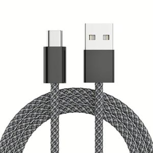 Nylon Braided USB <b>C</b> Data Cable 1M 2M 3M 5A Fast Charging <b>Adapter</b> Cable <b>Type</b>-<b>C</b> Line for Mobile Phone - Product Image 2