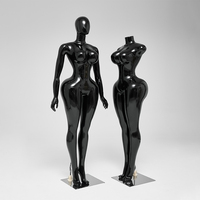 Mannequins de présentation en plastique bon marché, corps entier, BBL, corps galbé, Instagrammable, peinture dorée, mannequins féminins de corps entier