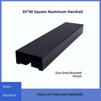 Rampe en verre minimaliste moderne en alliage d'aluminium pour système de balustrade sans cadre, escalier, balcon