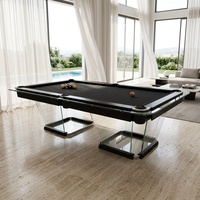 Table de billard de luxe moderne en verre trempé, taille standard, pour villa, maison, club
