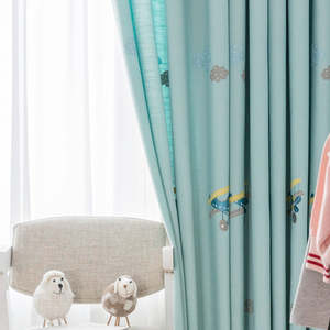 Nnermor-Urtain aux INEN irplane loud broided, ustomized, urtains para el hogar - Product Image 5