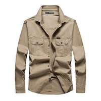 Personnalisé Extérieur Tactique Travail pour Hommes Chemise Causal Vêtements de Travail pour Hommes Chemise Cargo Multi Poches Col à Revers Chemise à Manches Longues