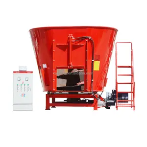 Ad alta efficienza verticale TMR mangime mixer wagon caseificio attrezzature per la gestione di insilati macchina per allevamenti ovini