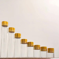 MIni Tube en verre 5ml 10ml 15ml 20ml 25ml 30ml 50ml 60ml 100ml 120ml flacon de stockage en verre transparent avec bouchon à vis en aluminium