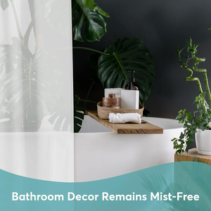 Cortina de Ducha Blanca de PEVA con Logotipo Personalizado CF, Forro de Cortina de Ducha de Plástico Transparente Impermeable Personalizable para Baño - Product Image 6