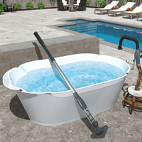 Aspirateur de piscine électrique Rechargeable, tête triangulaire, pour SPA et petit mur mou, de piscine au-dessus du sol,