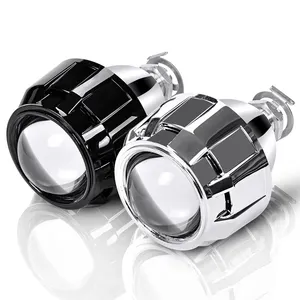 CQL 2.5 inç evrensel Bi Xenon HID projektör Lens gümüş siyah örtüsü H1 hid Xenon far H4 H7 motosiklet araba far