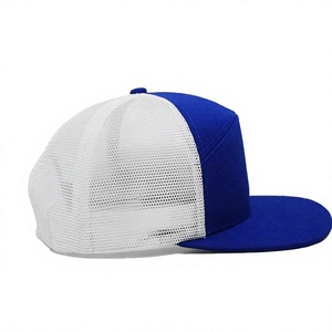 Gorra Snapback de Malla Azul y Blanca de 6 Paneles con Logotipo y Color Ajustables, Estilo para las Cuatro Estaciones, Producción en Vietnam, Prenda Casual de Alta Calidad - Product Image 3