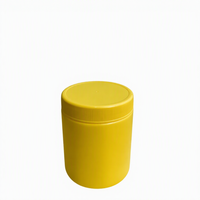 Pot cylindrique vide en HDPE de 500 ml (16 oz) avec surface mate, couleur personnalisée, bouchon à vis pour crème de soin, cosmétiques, savon liquide