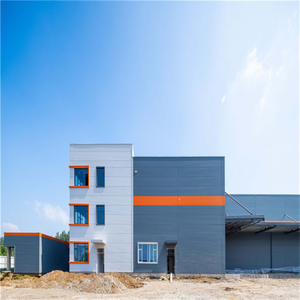 Hangar préfabriqué de maison préfabriquée de grange en métal 1000 mètre carré Bâtiment d'entrepôt de structure en acier prêt à l'emploi préfabriqué pour l'usine de nourriture - Product Image 4