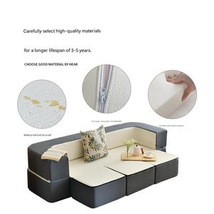<span class=keywords><strong>Canapé</strong></span> 3 <span class=keywords><strong>places</strong></span> Kino modulaire et inclinable, entièrement déhoussable, en éponge, pour petits espaces, idéal pour la sieste, imperméable, anti-salissures et doux - Product Image 4