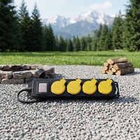 Multiprise industrielle portable 5 canaux, 5 prises, étanche IP67, personnalisable, pour extérieur, prise de courant étanche européenne, best-seller
