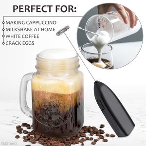 Kitchen Powerful Professional <b>Coffee</b> <b>Tea</b> <b>Tools</b> Handheld Foam Maker 4 in 1 Rechargeable Hand Steam Milk Frother Machine 3 Speeds - Product Image 4