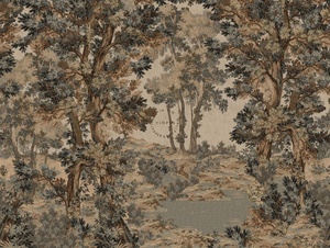 <span class=keywords><strong>Carta</strong></span> da <span class=keywords><strong>Parati</strong></span> Murale Personalizzata Impermeabile per Decorazione Domestica, Paesaggio Vintage con <span class=keywords><strong>Alberi</strong></span> e Foresta in Beige - Product Image 5