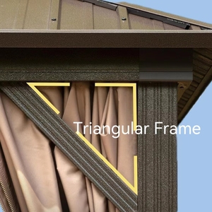 Cổ Điển Sân sau <span class=keywords><strong>Pavilion</strong></span> UV bảo vệ Rot bằng chứng nhôm bền khung hardtop ngoài trời kim loại gazebo lều - Product Image 5