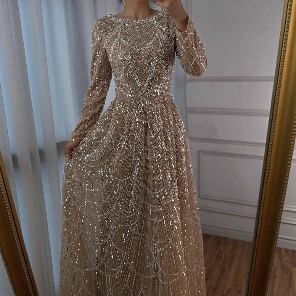 olive green gown for the evening