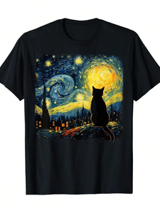 <span class=keywords><strong>T</strong></span>-<span class=keywords><strong>shirt</strong></span> à manches courtes pour <span class=keywords><strong>homme</strong></span>, imprimé graphique 3D noir, style vintage, 300 grammes, motif lettres, 100% coton - Product Image 4