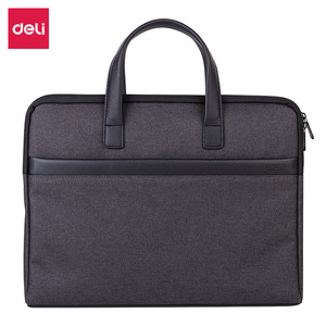 Deli Office Bag 63751 Black Polyester Zipper Briefcase For Business Meeting And Laptop Carrying - Product Image 4