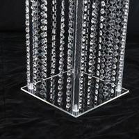 Vase haut transparent en acrylique moderne pour centre de table de mariage et décoration de table, livraison rapide
