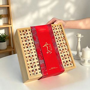 Bamboo Woven Gift Box Rectangle Handmade Custom High End Tea Packaging Souvenir Box Source Factory - Product Image 3