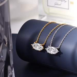 เครื่องประดับแฟชั่น18K ชุบทอง925สเตอร์ลิงเงินจี้เพชรสร้อยคอเพชรโมอิส2กะรัตสำหรับผู้หญิง - Product Image 5