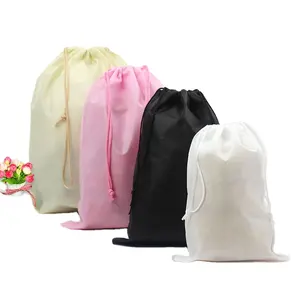 Custom Non-woven Travel Drawstring Shoe Bag Dust-proof Beam Storage Bag Travel Pouch