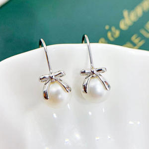 WENCHI S925 - Accesorios de Plata para Manualidades con Perlas, Soporte Vacío y Lazo para Pendientes de Joyería con Cuentas Redondas de 7-8 mm, Modelo 11139, China - Product Image 4