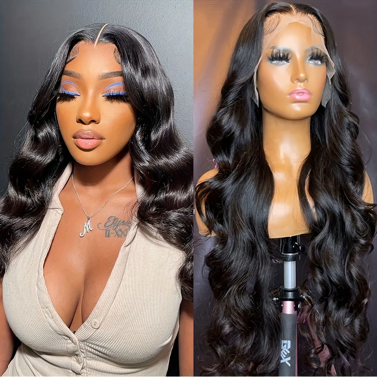 Wholesale 13x4 Lace Front Human Hair Wigs Natural Black Body Wave With Baby Hair For Women Indian Remy Human Hair Wig