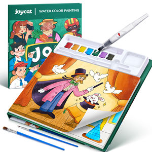 Livre de coloriage à l'aquarelle portable Joycat pour enfants, pour la maternelle, thème des métiers, livre de coloriage à l'eau - Product Image 1