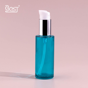 30ml 50ml 100ml Cylindre Rose Bleu Cristal Verre Transparent avec Métal et Plastique Pompe à Lotion pour Lotion Sérum et Crème Solaire - Product Image 5