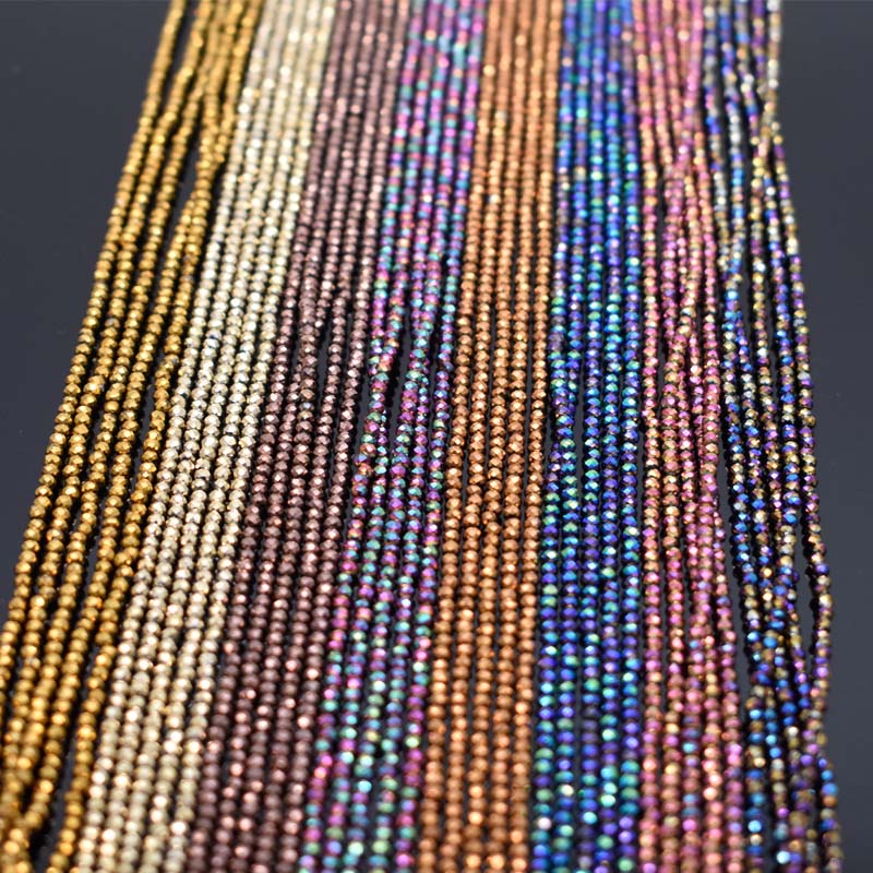 2mm Small Faceted Crystal Glass Beads Waist Glass Crystal Beads for Jewelry Making Loose Glass Seed Beads Ring