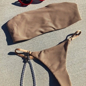 Bikini Triangular de Lujo con Tirantes Cruzados y Diseño Retro Estampado para Mujer, Talla XXL, Traje de Baño, Ropa de Playa, Servicio OEM, Talla XL - Product Image 3