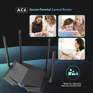 เราเตอร์ <span class=keywords><strong>Tenda</strong></span> <span class=keywords><strong>AC6</strong></span> WiFi รุ่น AC1200 5Ghz ความเร็วสูง อินเทอร์เน็ตไร้สาย MU-MIMO Beamforming ครอบคลุมระยะไกล ของแท้ ใหม่ - Product Image 6
