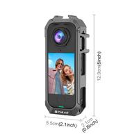 Nouveauté pour Insta360 X4 Air PULUZ Cage de protection en métal Rig Cadre de boîtier avec base de sabot froid extensible