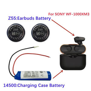 Bateria Personalizada 3.85V 75mAh Z55H Pequena Bateria Botão WF-1000XM4 Bateria Z55 para Fones de Ouvido M3 Z52H Z32H TWS - Product Image 2