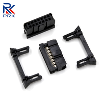 Soket IDC Tipe Butterfly Clip Pitch 2.54mm untuk Terminasi Kabel Flat Ribbon, Pemasangan PCB Bebas Solder