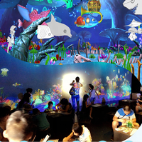 Système de projection murale 3D interactif AR pour jeux d'aquarium magique, peinture par projection intérieure