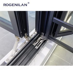 Fenêtres à battants en aluminium Rogenilan à double vitrage isolant thermiquement avec moustiquaire pour maison - Product Image 3